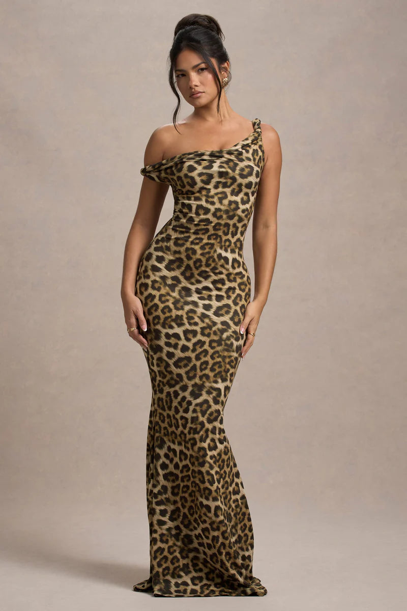 Floral Bodycon Maxi Dress Twisted Zoe - Women's Dress
