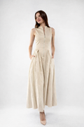 Long sleeveless dress women elegant