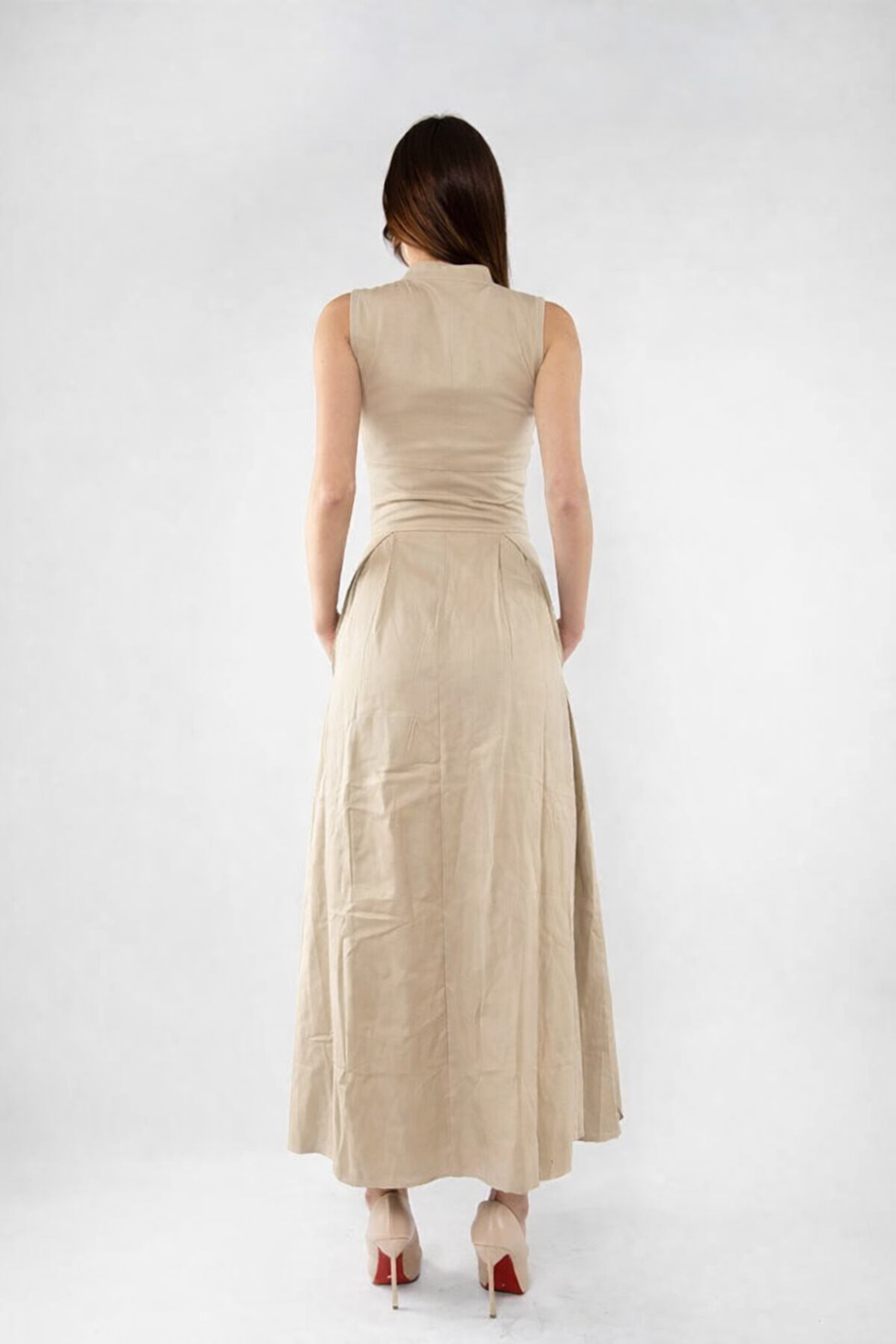 Maxi sleeveless dress elegant women