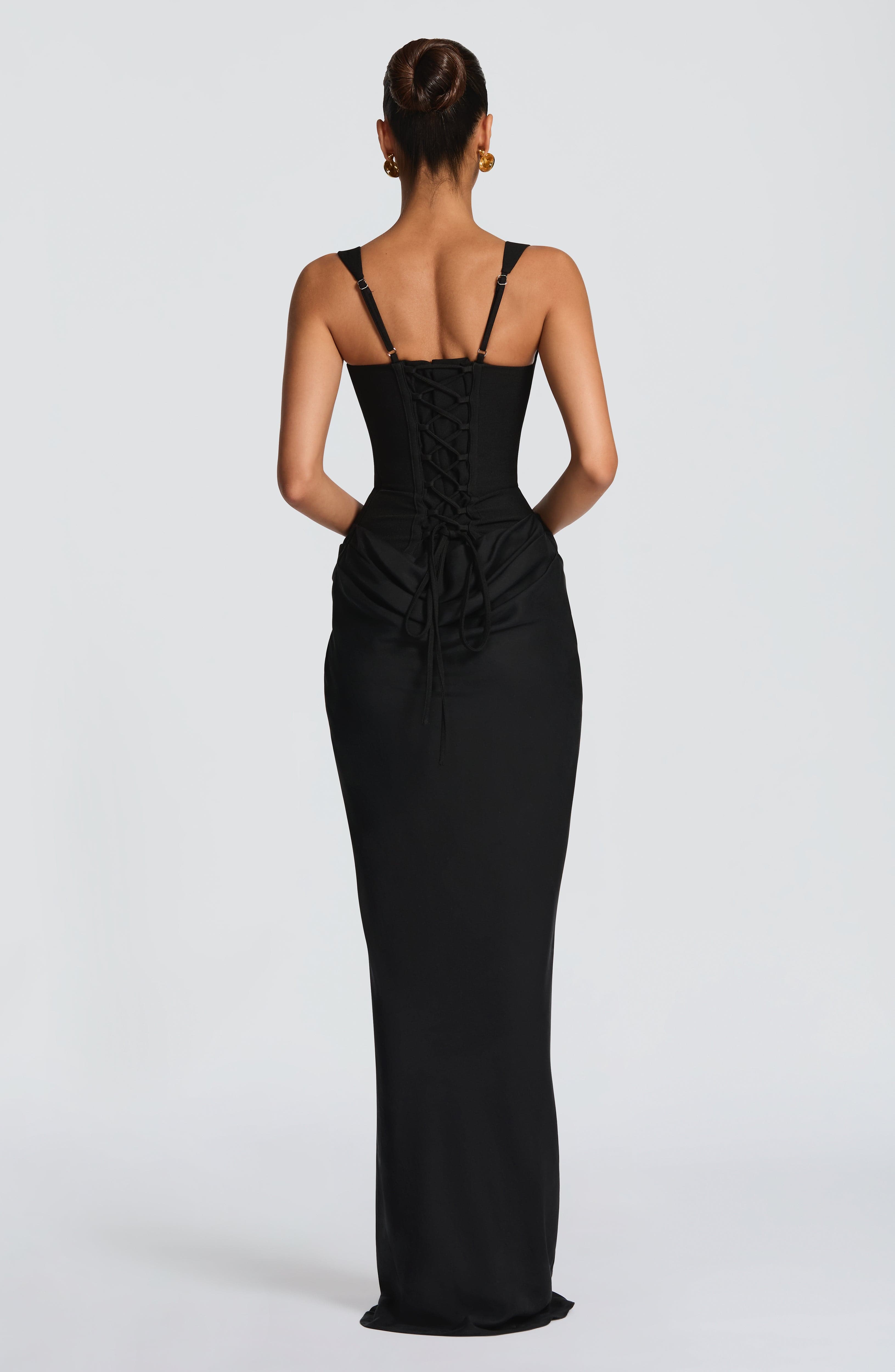 Corset Maxi Dress Square Neck Elara - Women's Dress