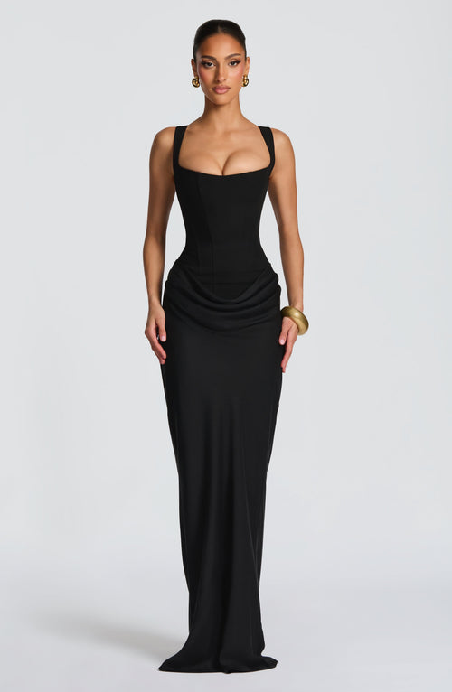Corset Maxi Dress Square Neck Elara - Women's Dress