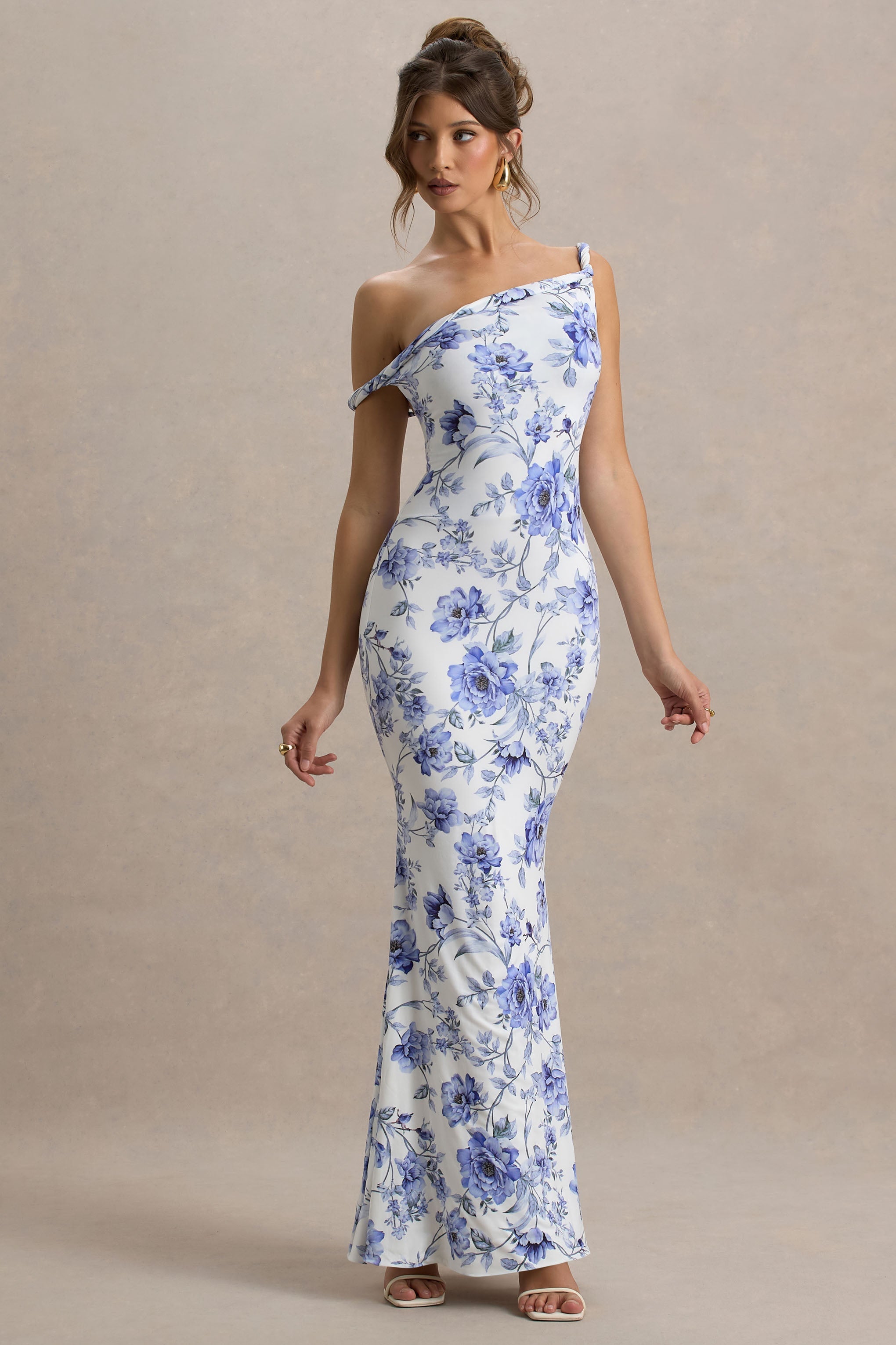 Floral Bodycon Maxi Dress Twisted Zoe - Women's Dress