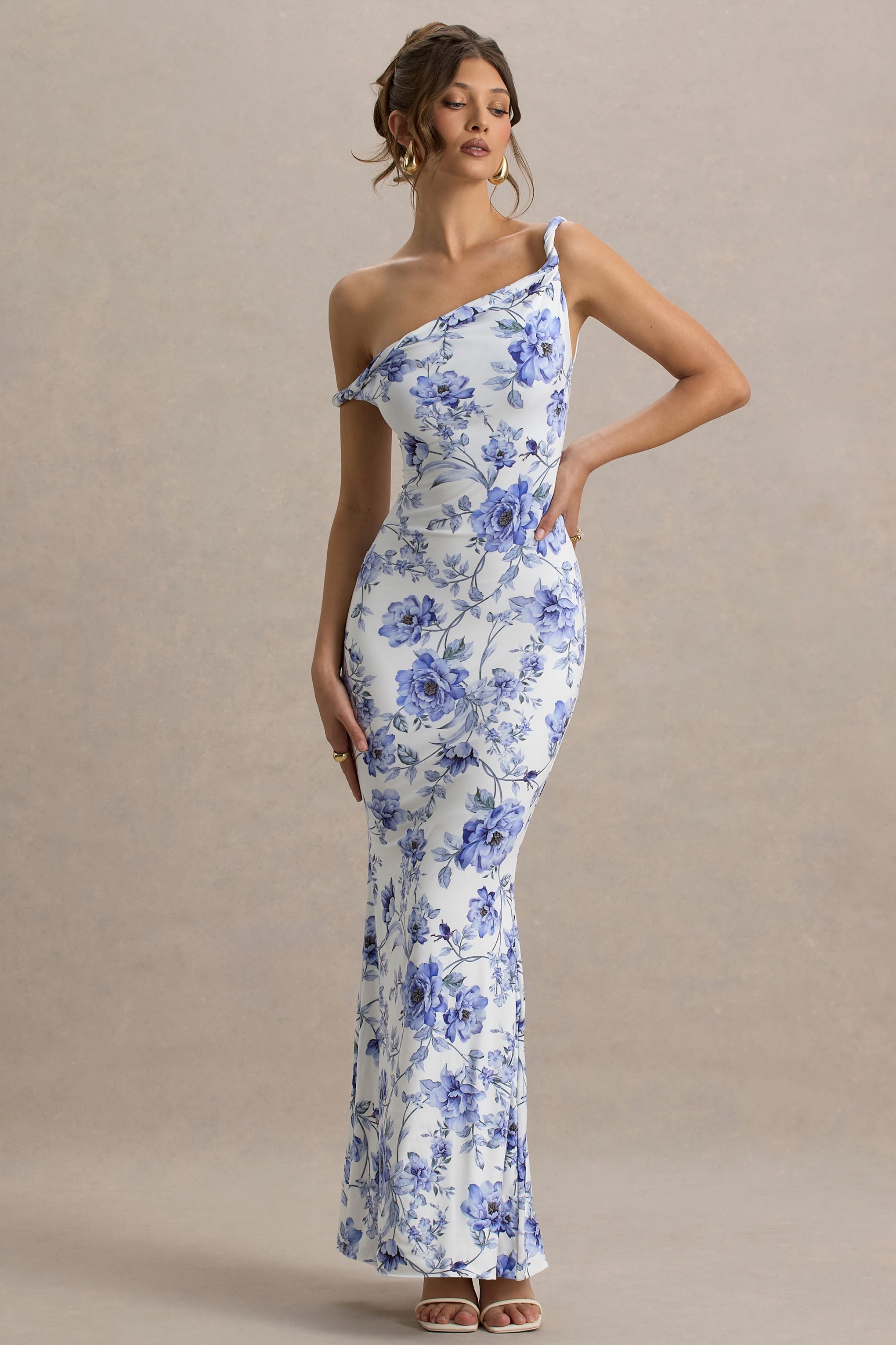 Floral Bodycon Maxi Dress Twisted Zoe - Women's Dress
